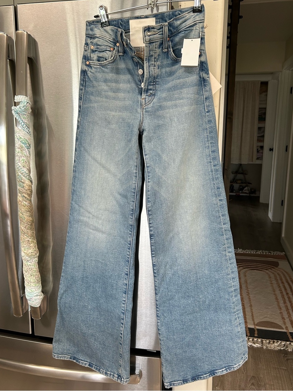 MOTHER SUPERIOR Tomcat Roller Anthropologie “I confess” High-Rise Wide Leg Jeans - Picture 6 of 16